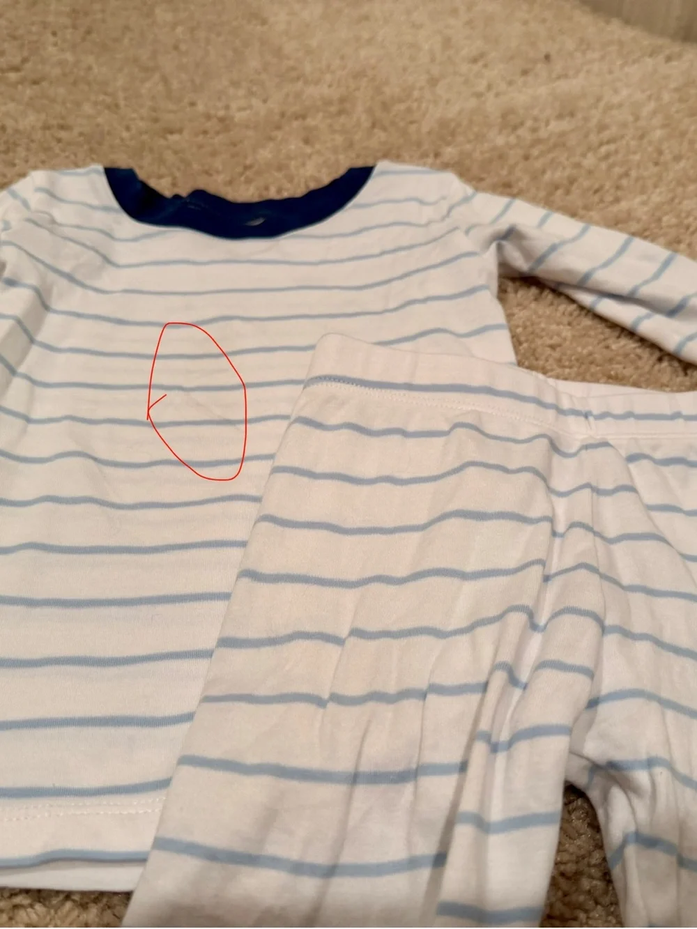 LAKE Kids Blue & White Striped Pajama Set - Classic Long Sleeve Sleepwear